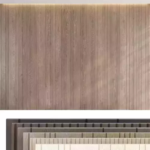 Wood panel set v04 3D model