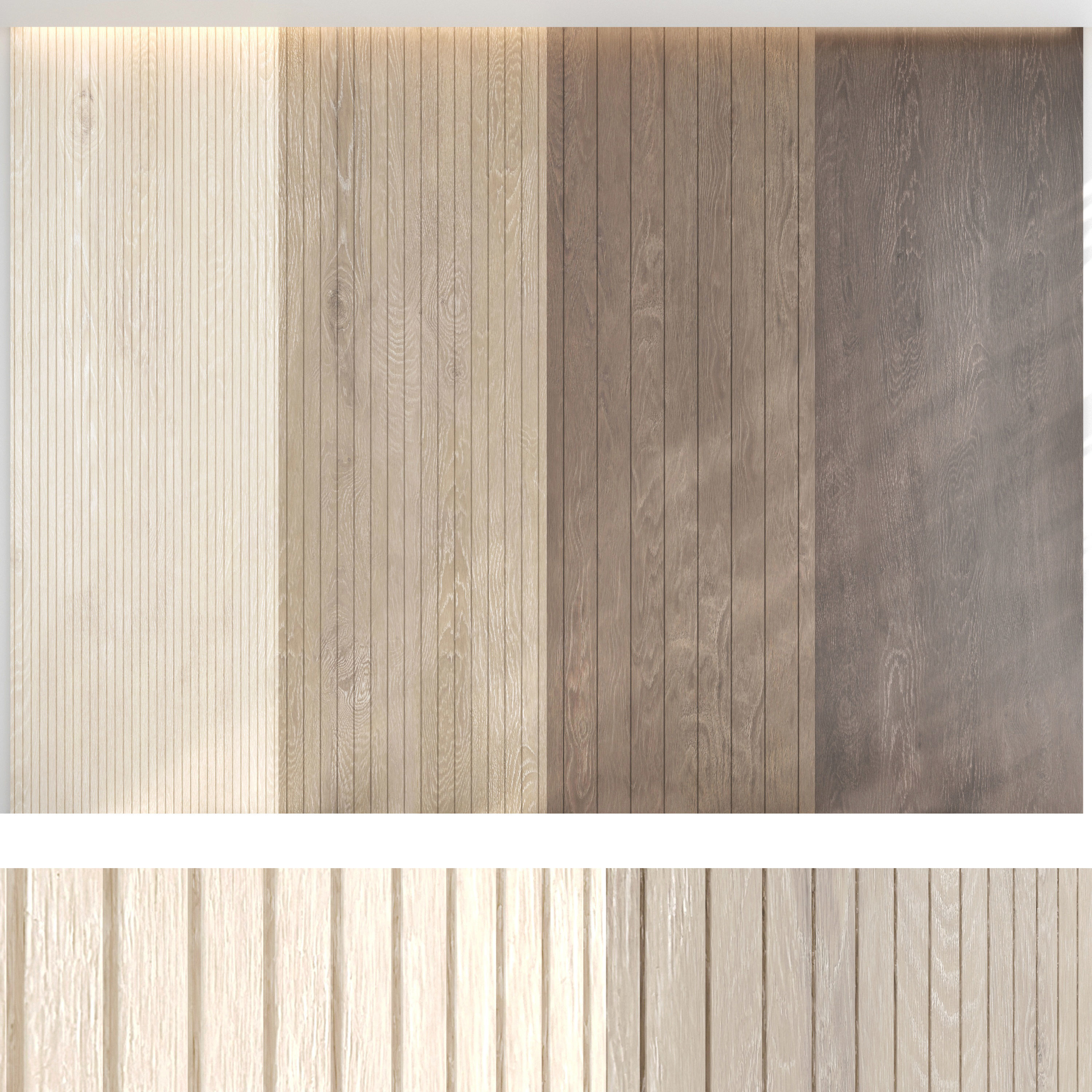 Wood panel set v04 3D model_1