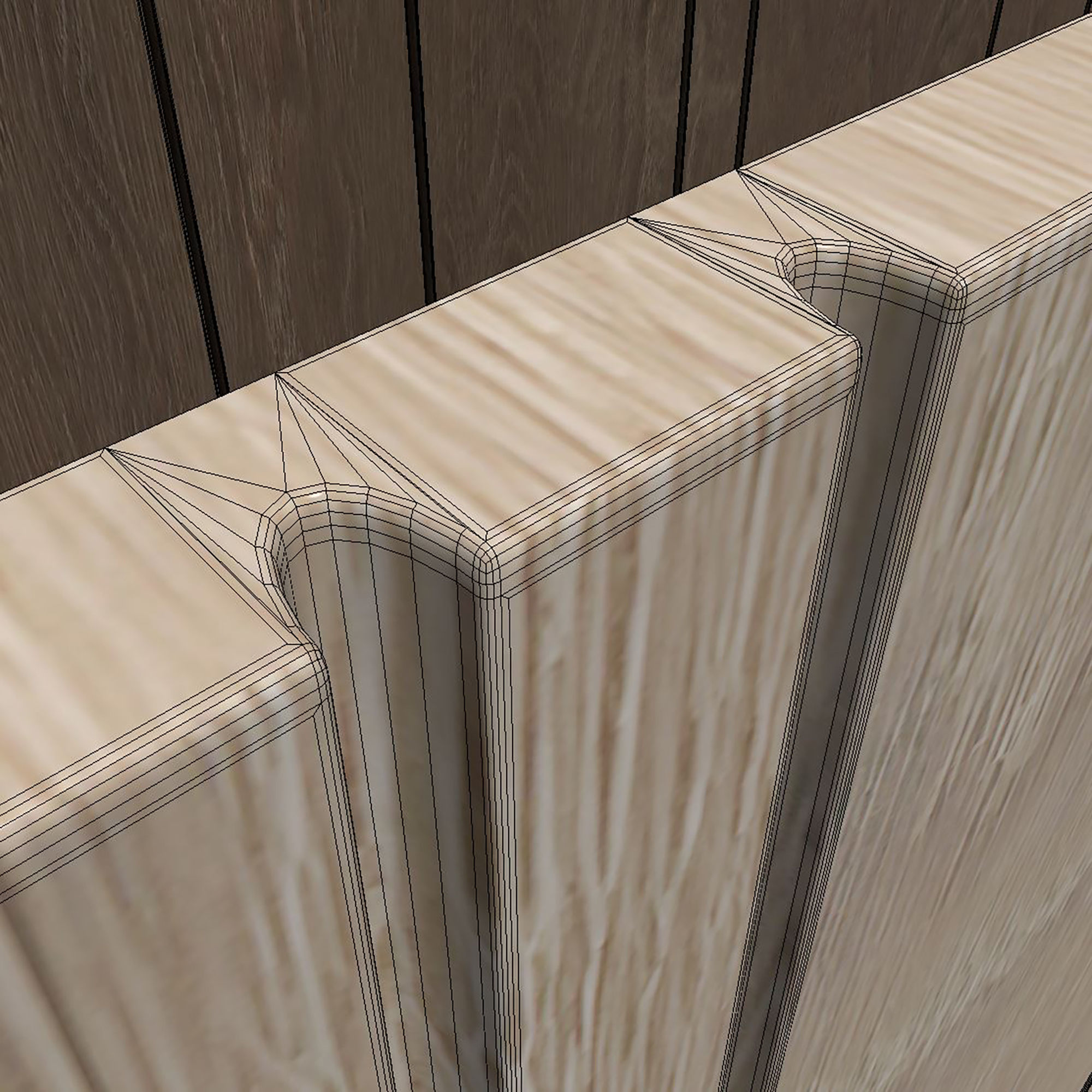 Wood panel set v04 3D model_9