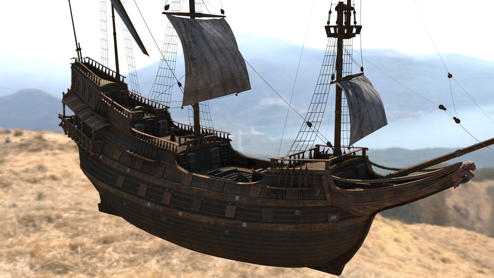 GALLEON SHIP 3D model_7