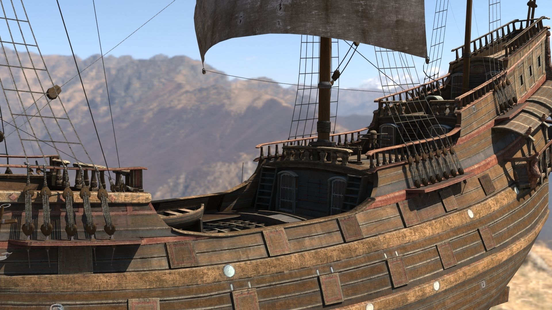 GALLEON SHIP 3D model_8