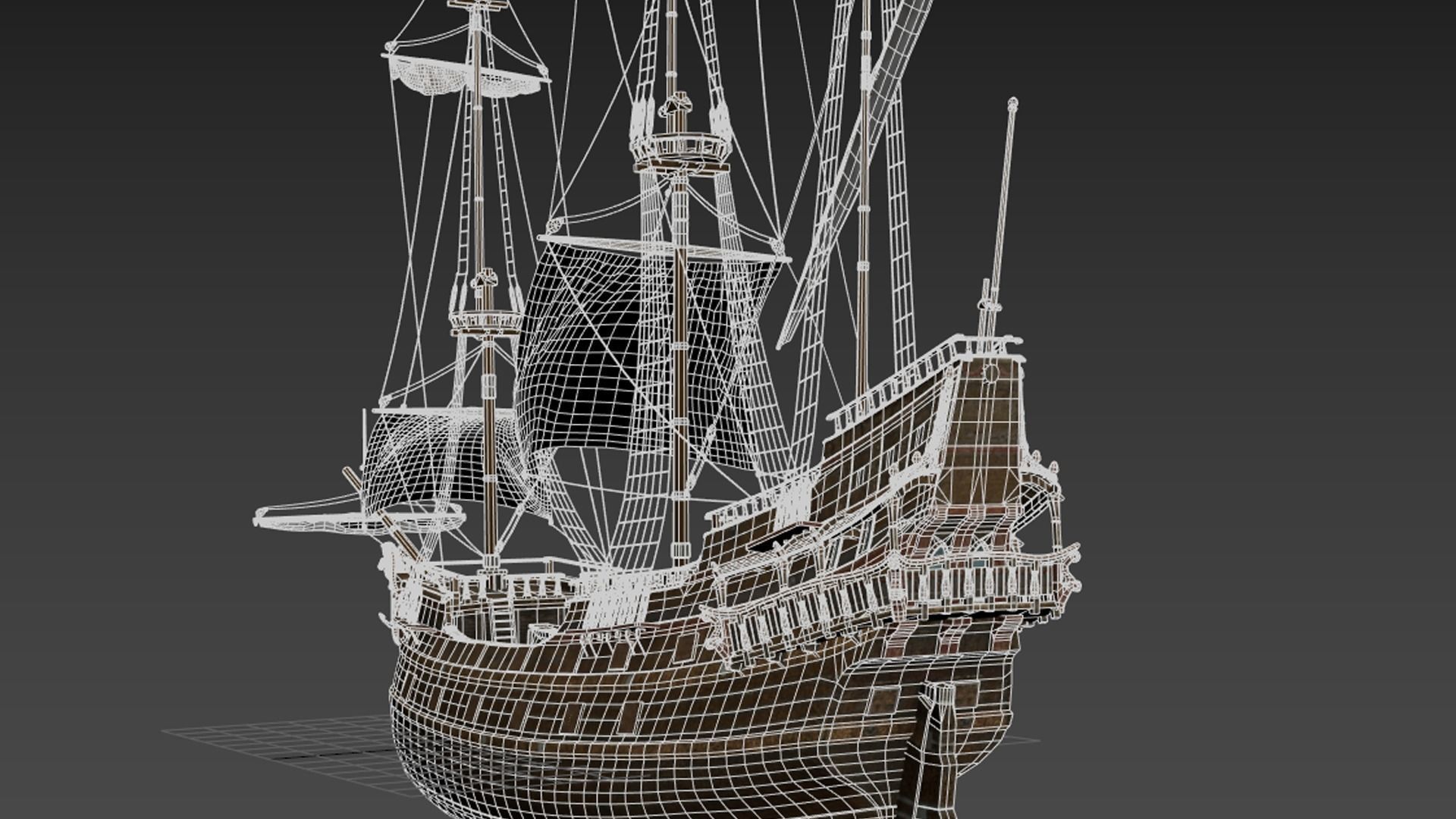 GALLEON SHIP 3D model_6