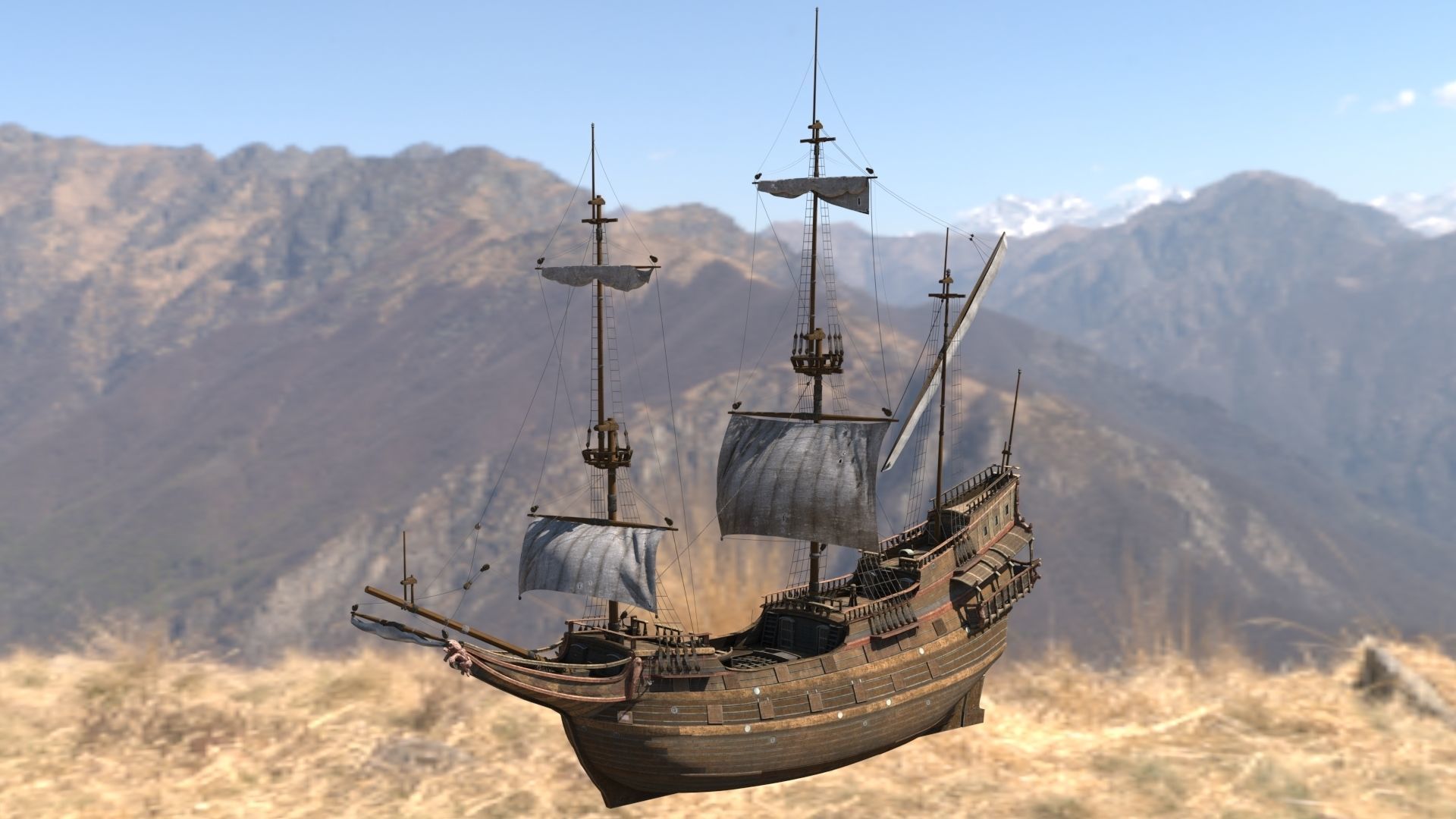 GALLEON SHIP 3D model_13