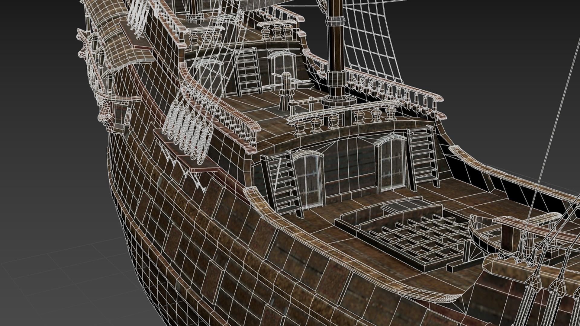 GALLEON SHIP 3D model_10