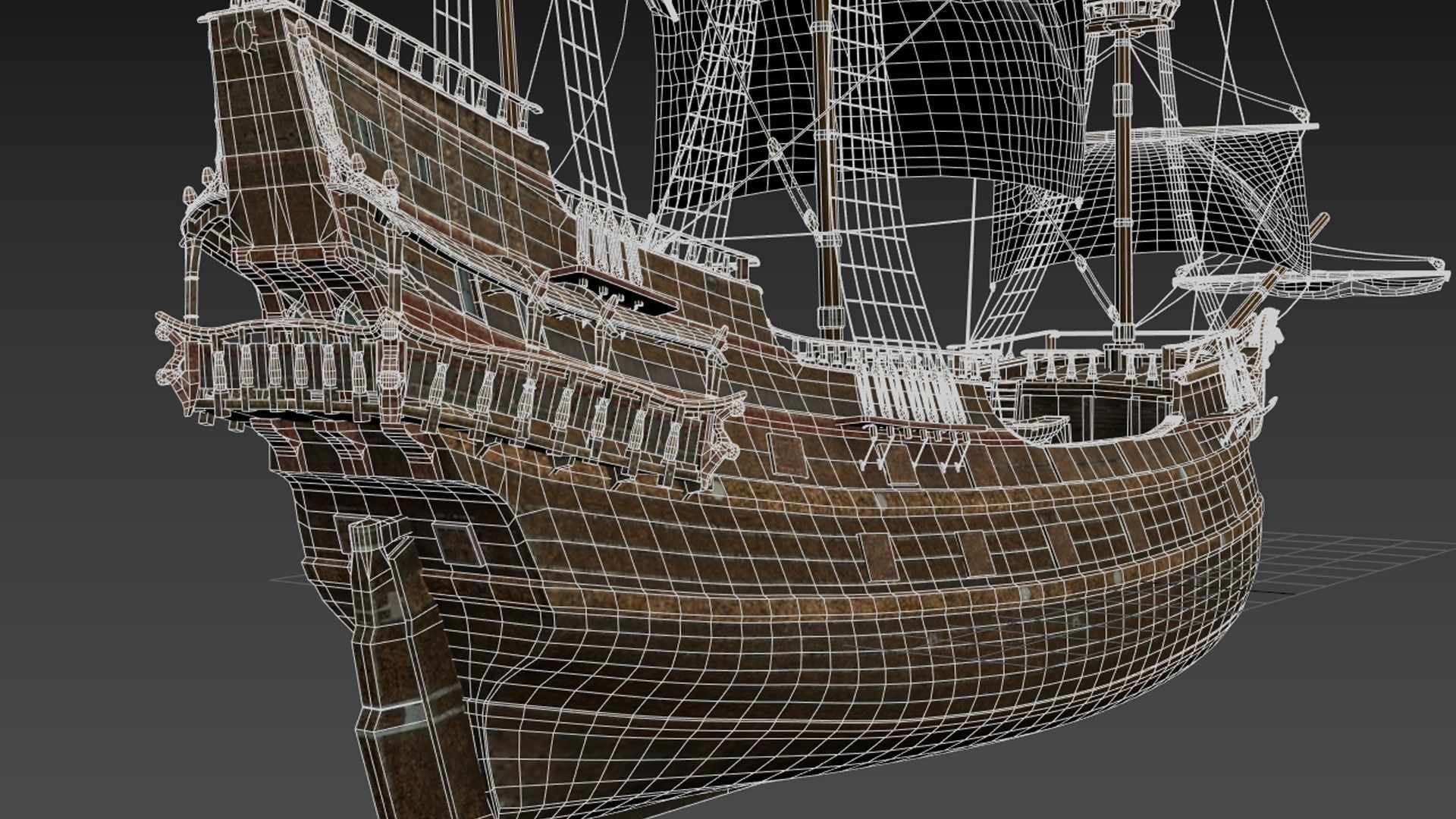 GALLEON SHIP 3D model_14