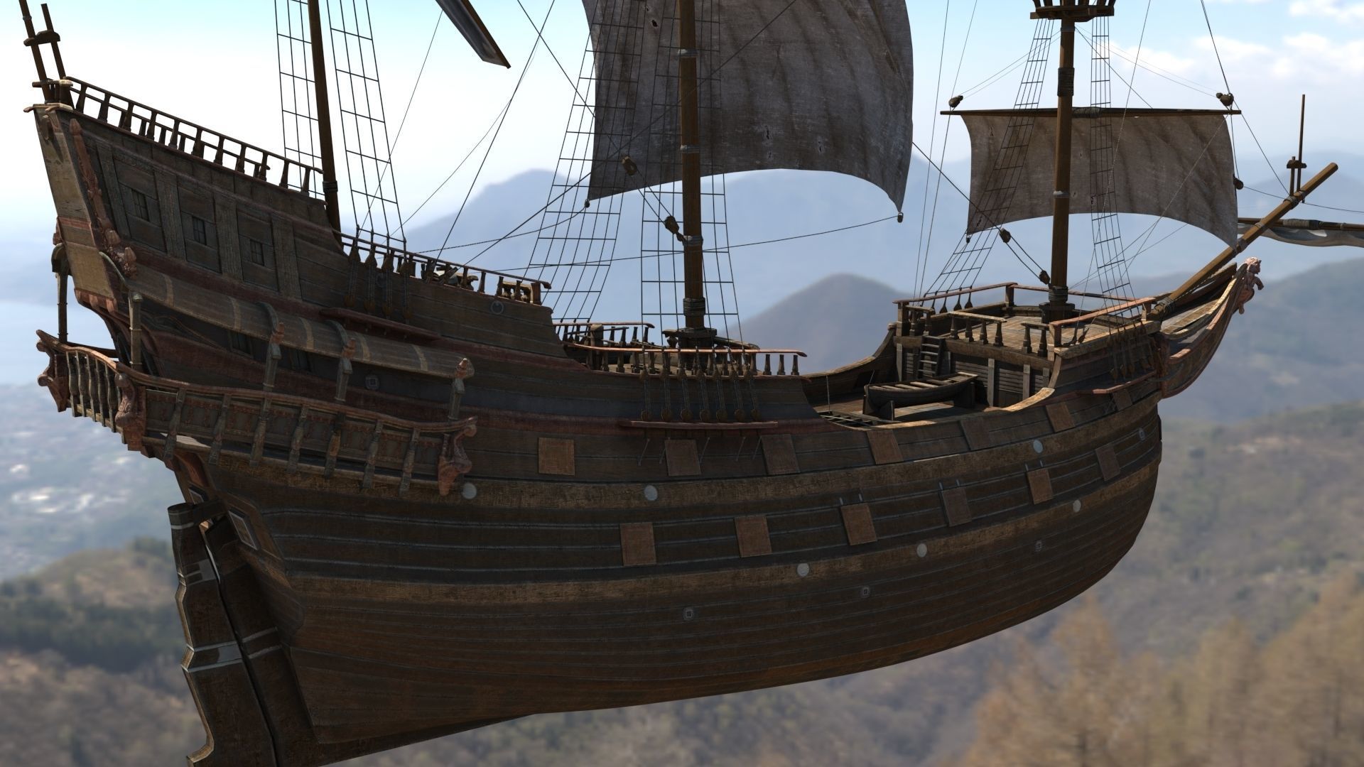 GALLEON SHIP 3D model_12