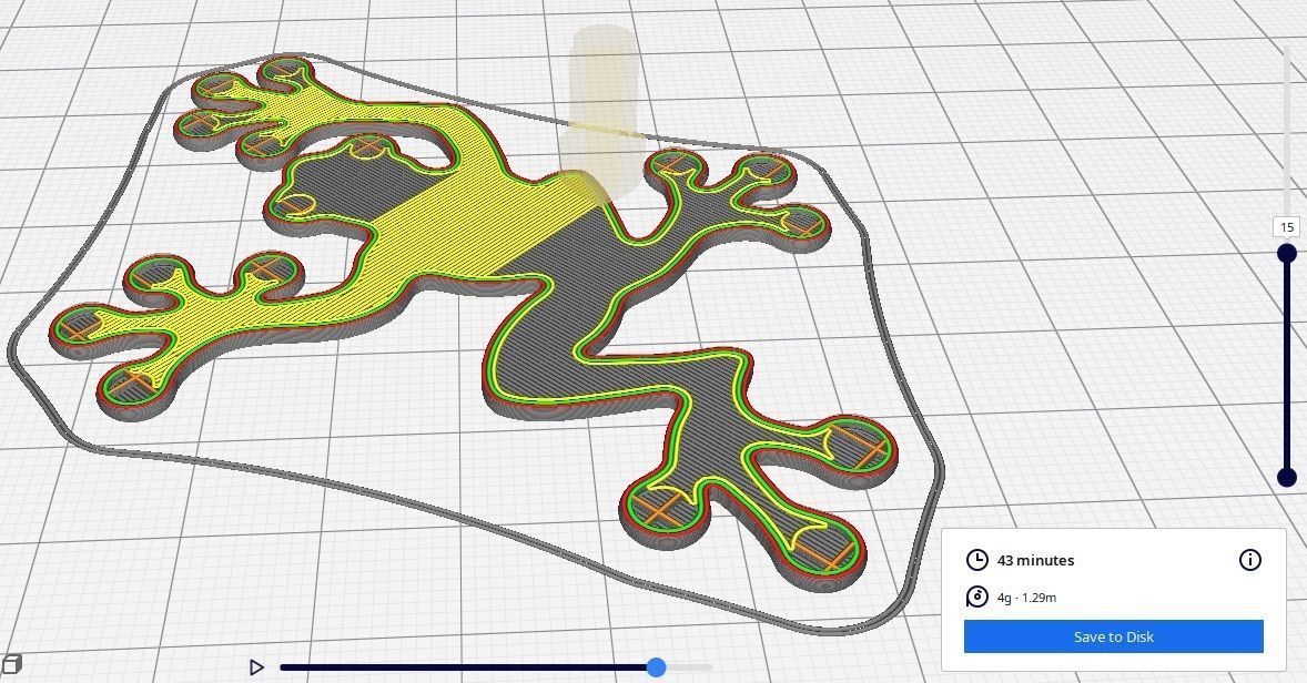 Frog Sticker 3D model_3