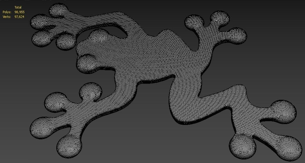 Frog Sticker 3D model_8