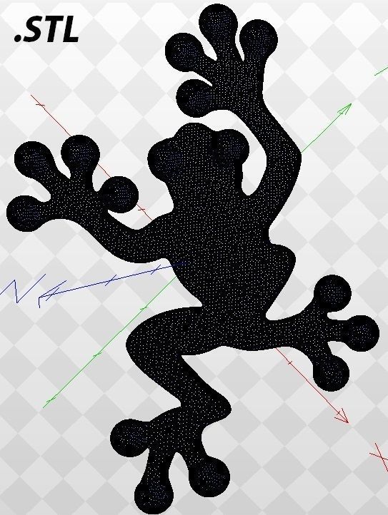 Frog Sticker 3D model_10