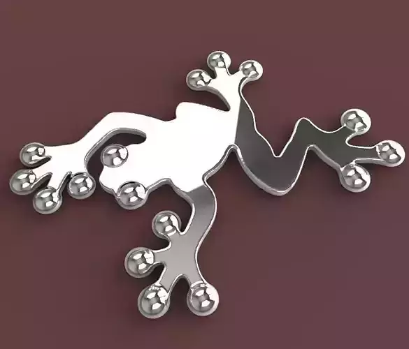 Frog Sticker 3D model