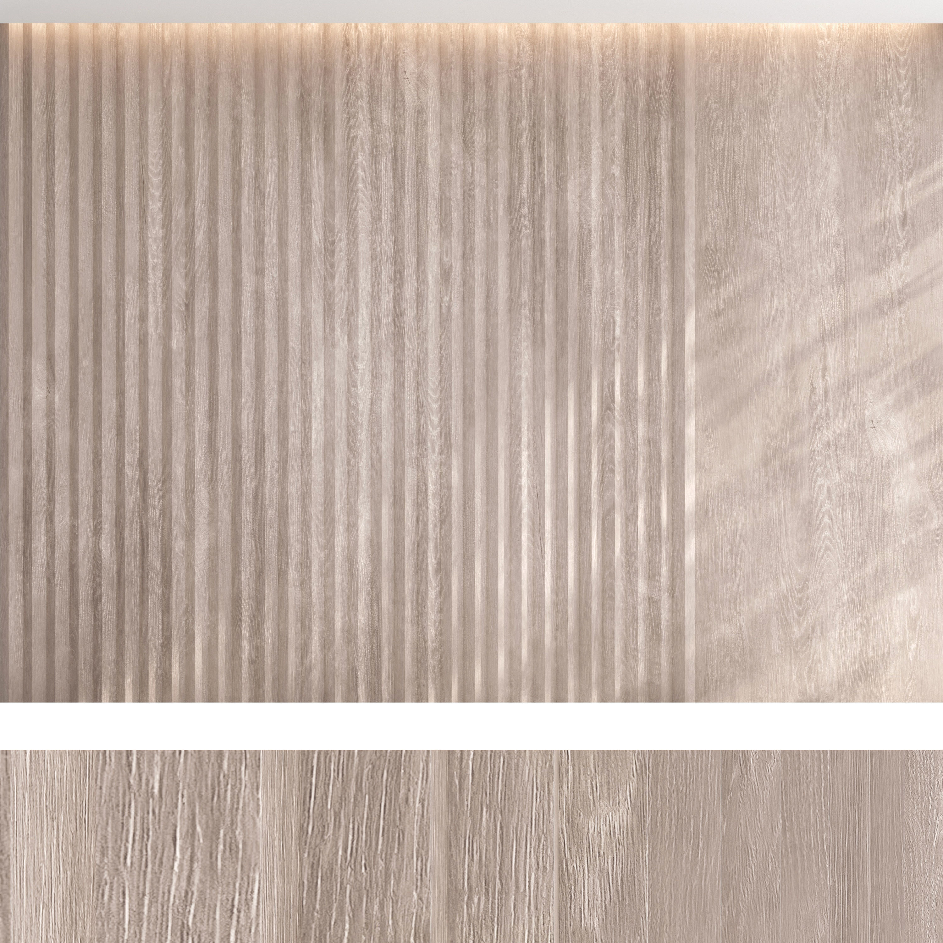 Wood panel set v05 3D model_3