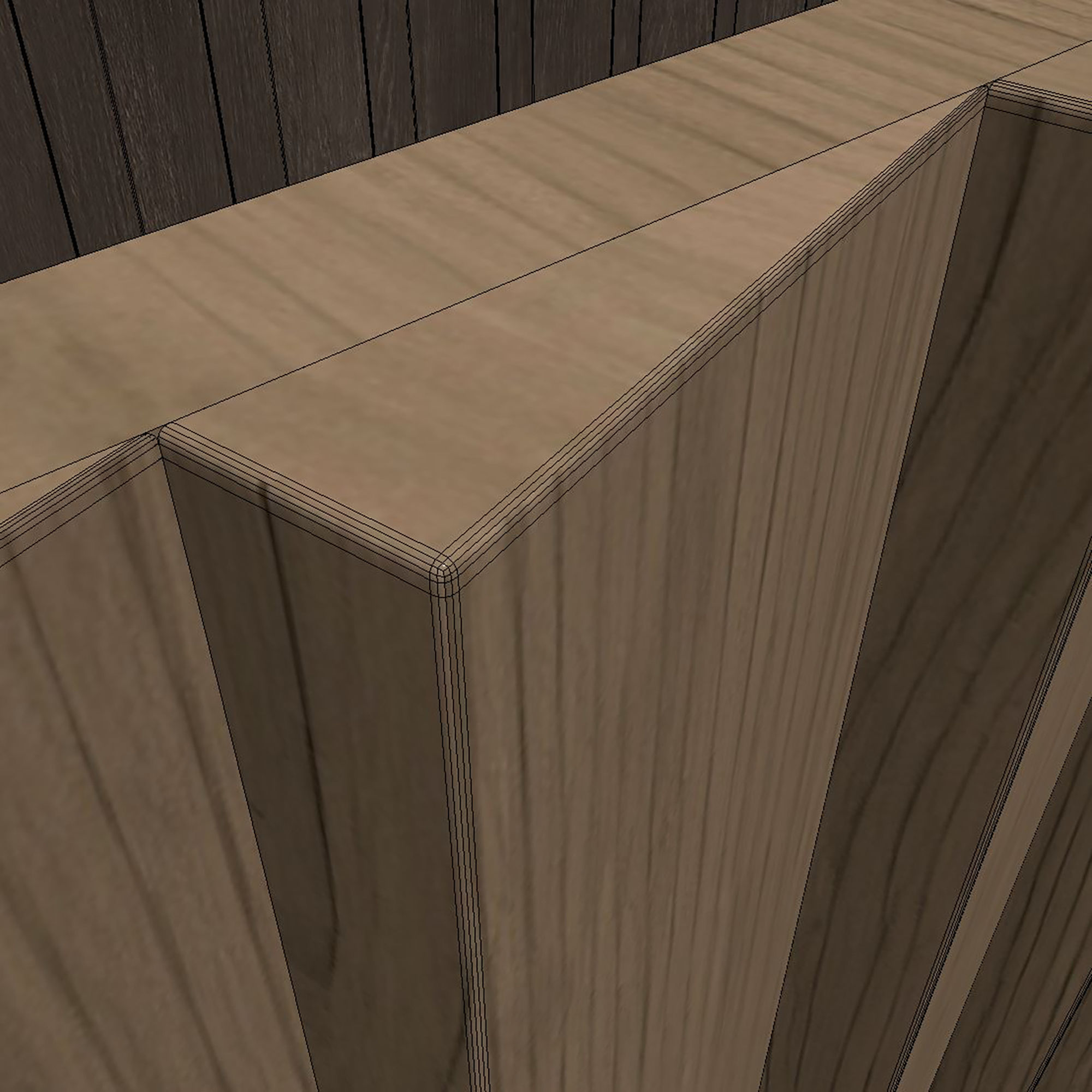 Wood panel set v05 3D model_9