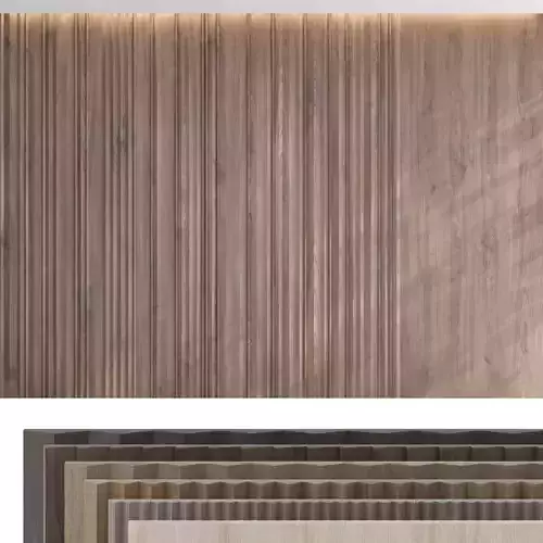 Wood panel set v05 3D model