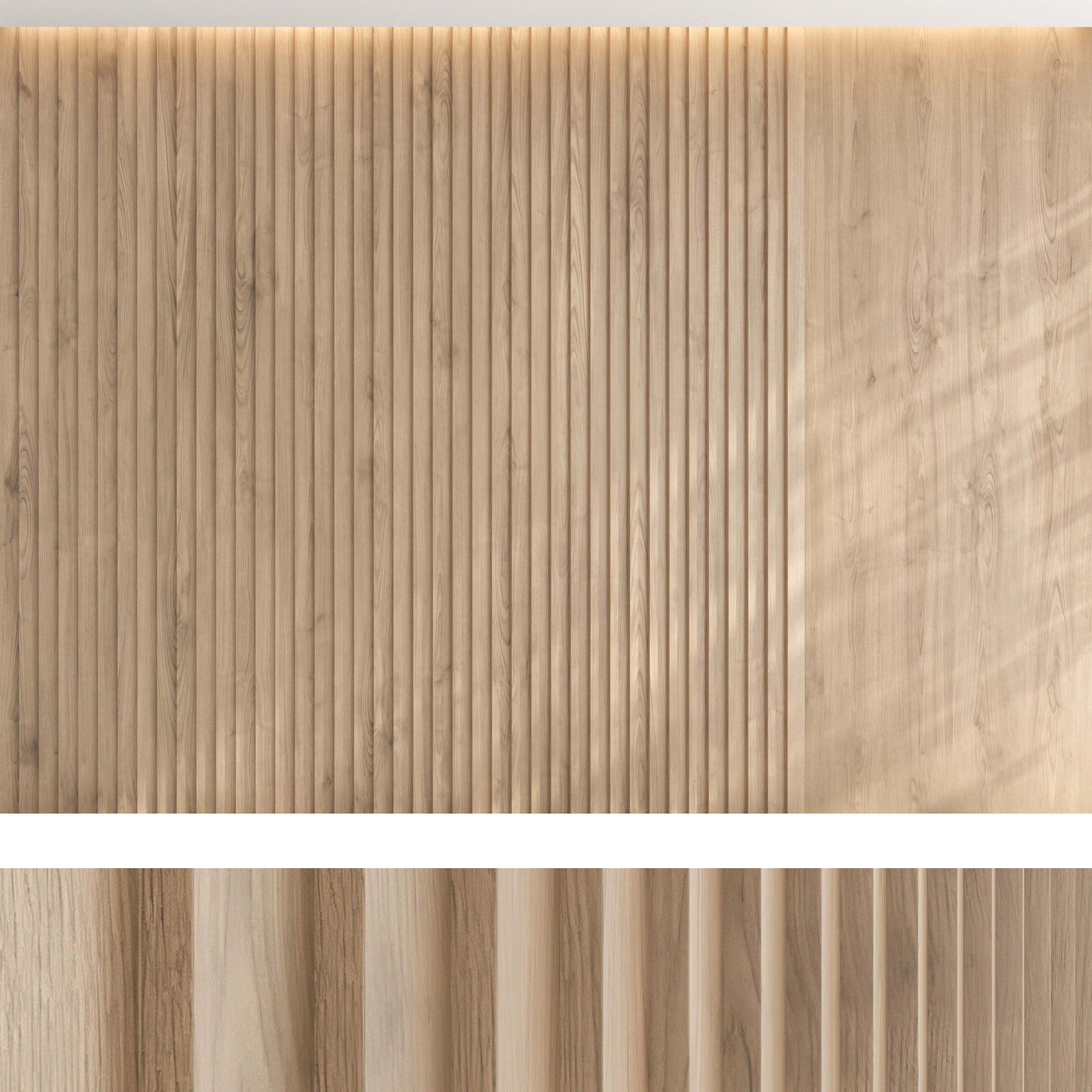 Wood panel set v05 3D model_4