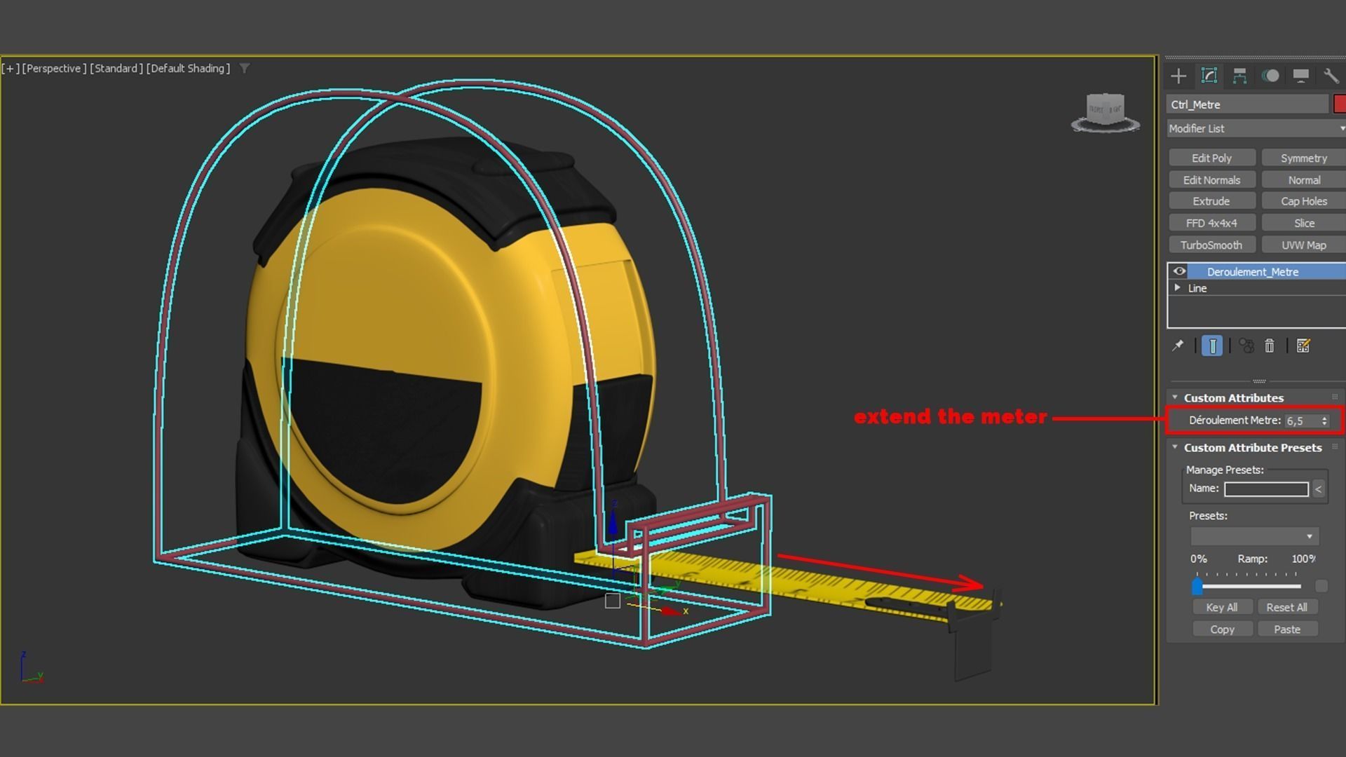 Meter Tool Rigged Low-poly 3D model_3