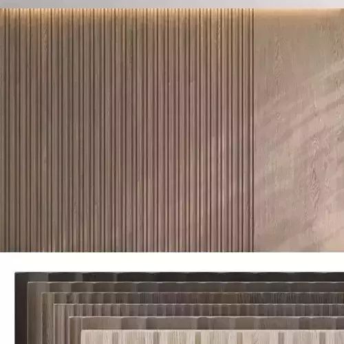 Wood panel set v06 3D model