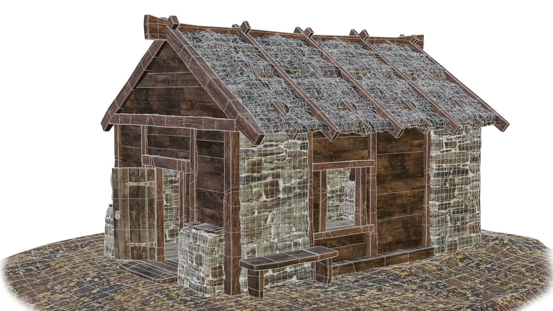 Medieval House 09 PBR 4K GameReady Low-poly 3D model_11