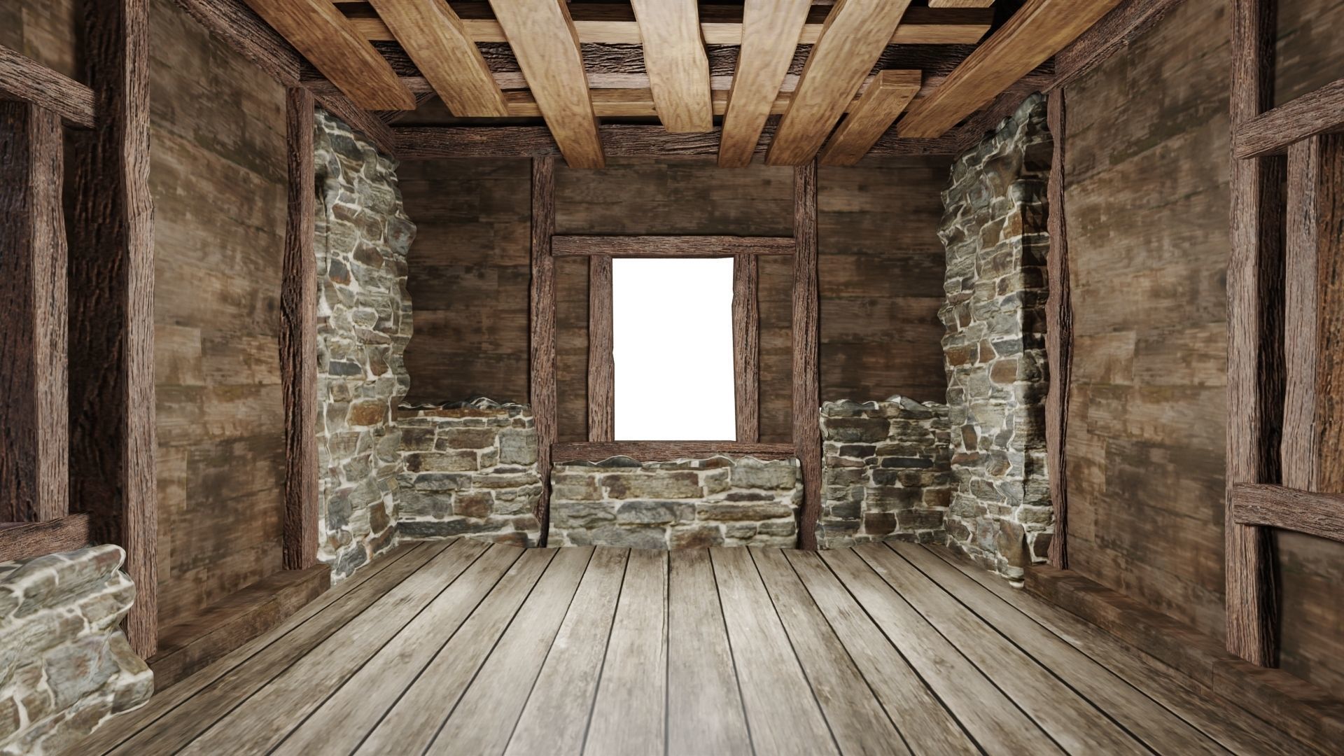 Medieval House 09 PBR 4K GameReady Low-poly 3D model_10