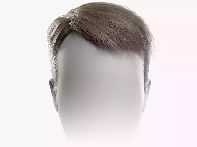 Realtime Mens Hairstyle 4 Low-poly 3D model