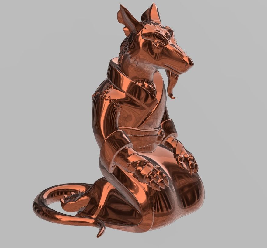 Splinter WITH extra Master Splinter keychain 3D print model 3D print model_1