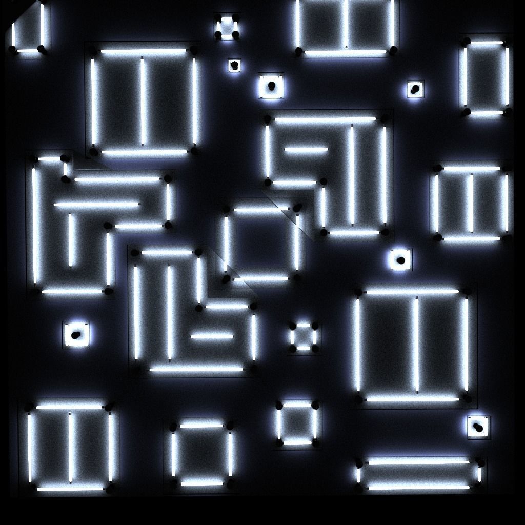 light celling design Low-poly 3D model_2