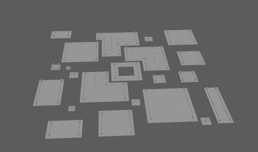 light celling design Low-poly 3D model_6