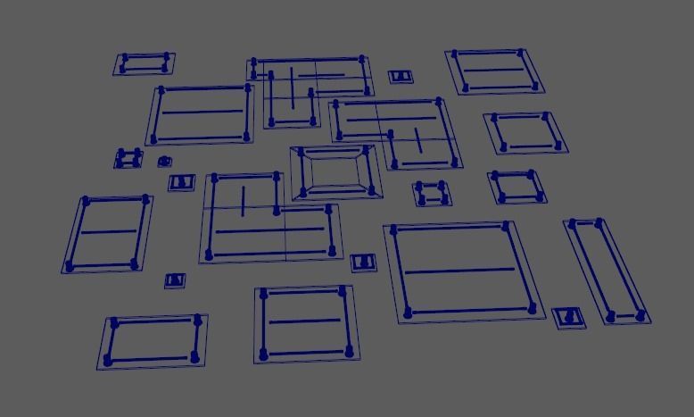 light celling design Low-poly 3D model_8