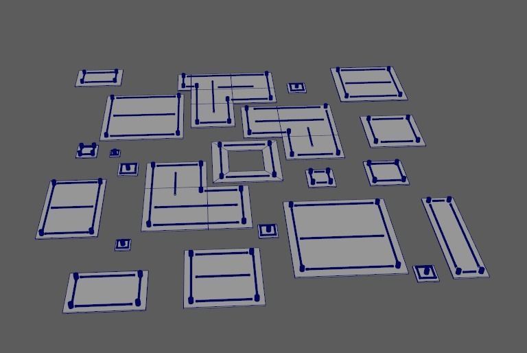 light celling design Low-poly 3D model_7