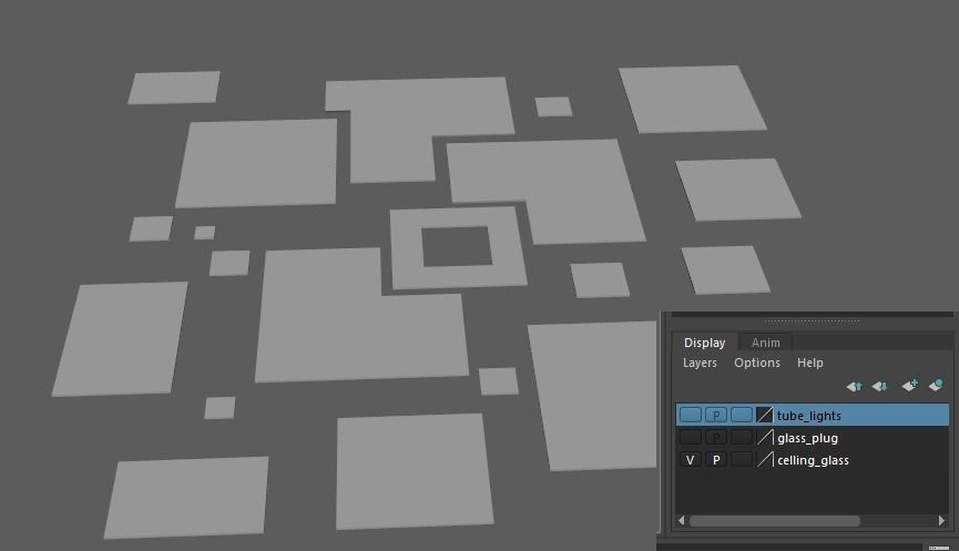 light celling design Low-poly 3D model_9