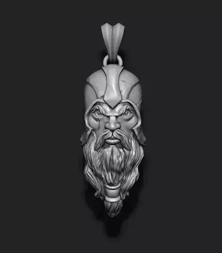 viking head pendant