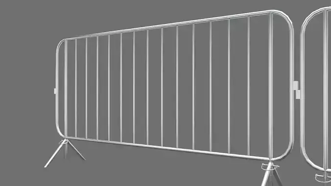 Security fence 3D model