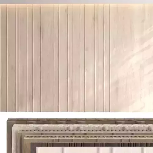 Wood panel set v08 3D model