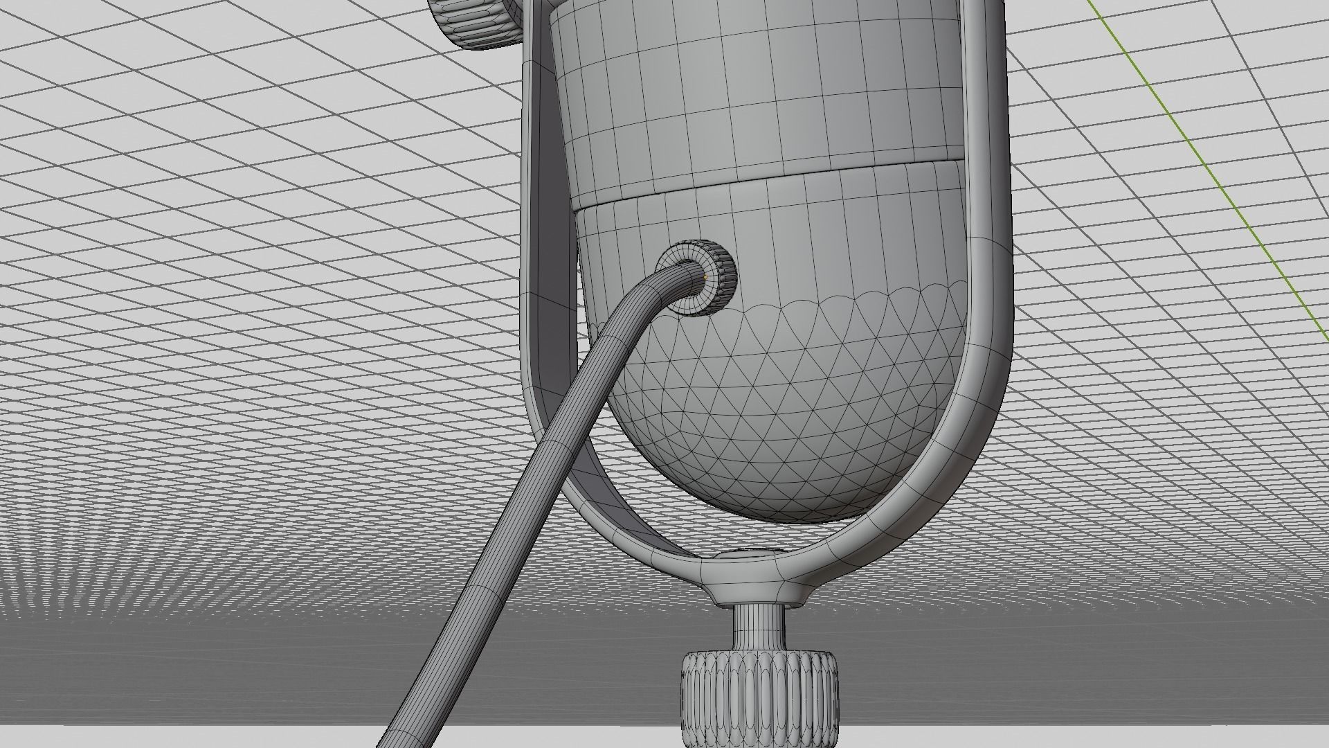 Microphone Middle-poly 3D model_7