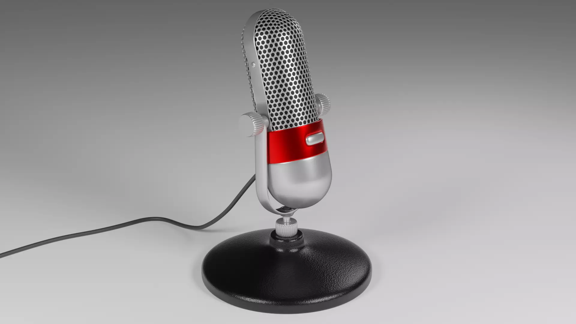 Microphone Middle-poly 3D model_0