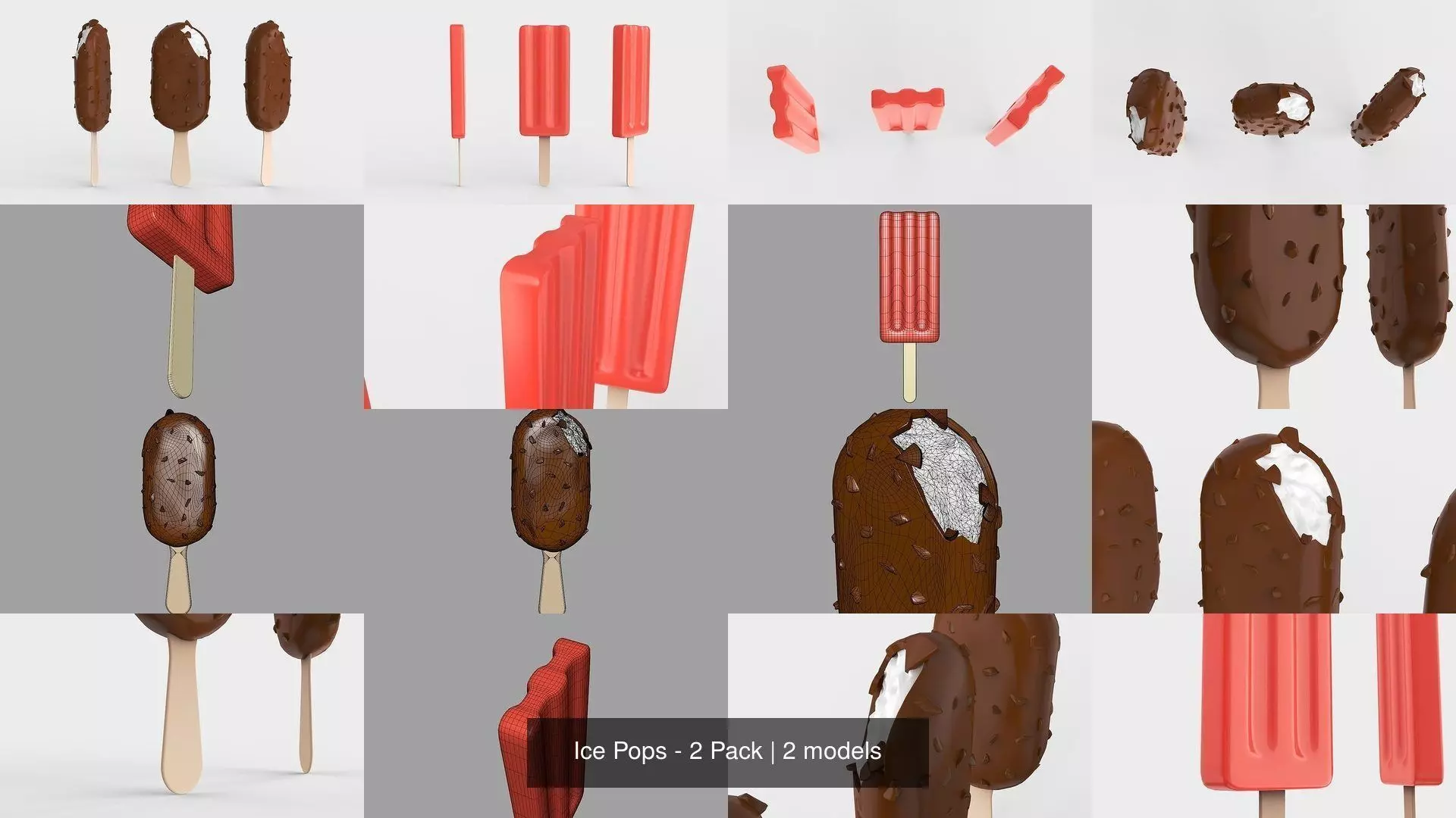 Ice Pops - 2 Pack 3D Model Collection_0