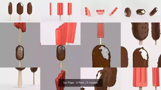 Ice Pops - 2 Pack 3D Model Collection