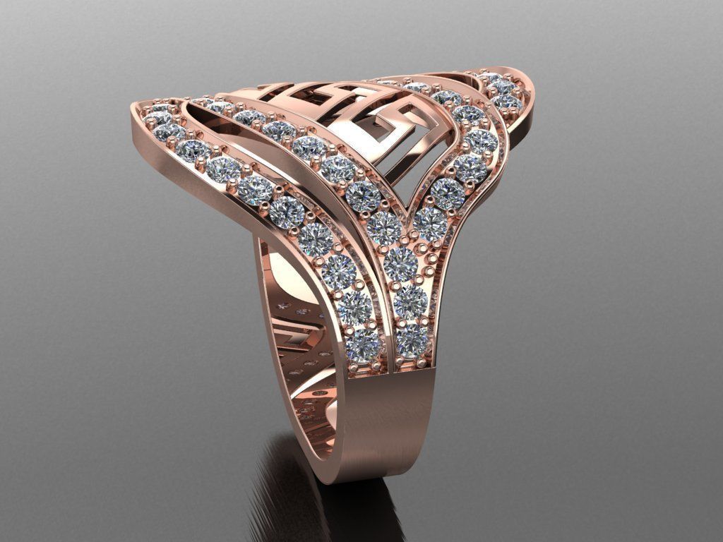 Ring Greek pattern 1ct 3D print model_4