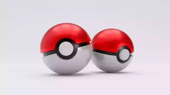 Pokeball 3D model
