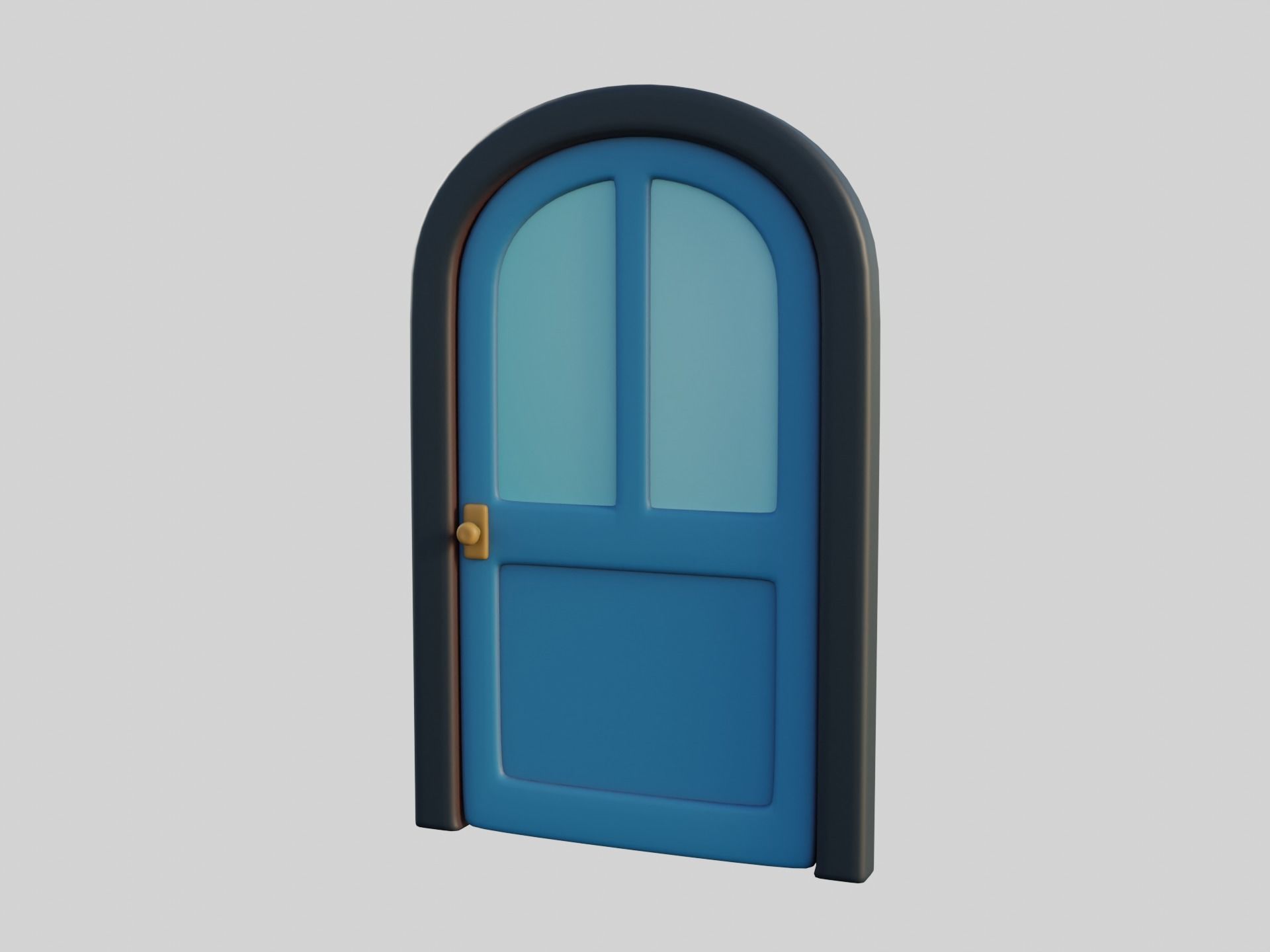 Cartoon Door 12Ga 3D model_9
