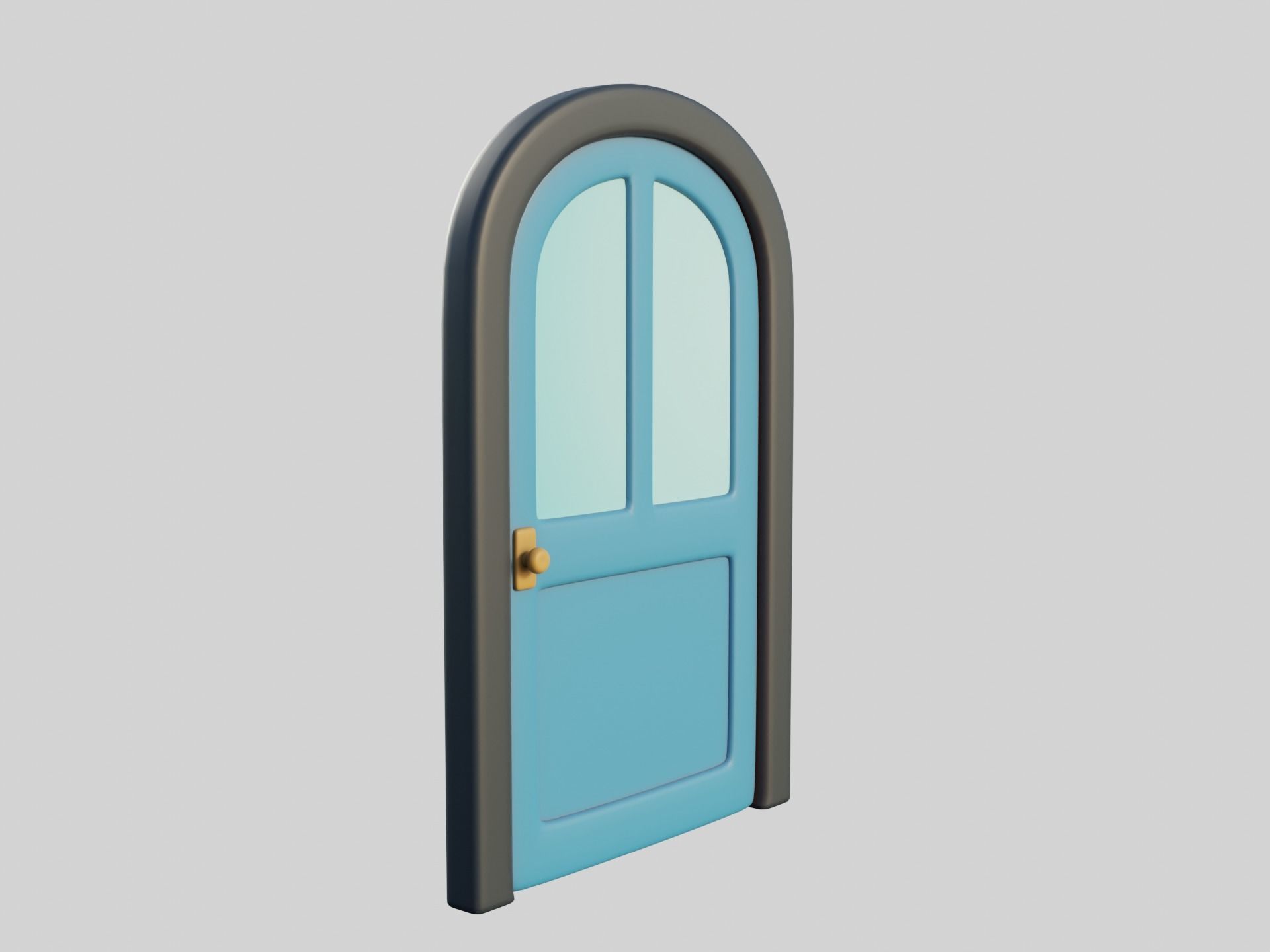 Cartoon Door 12Ga 3D model_1