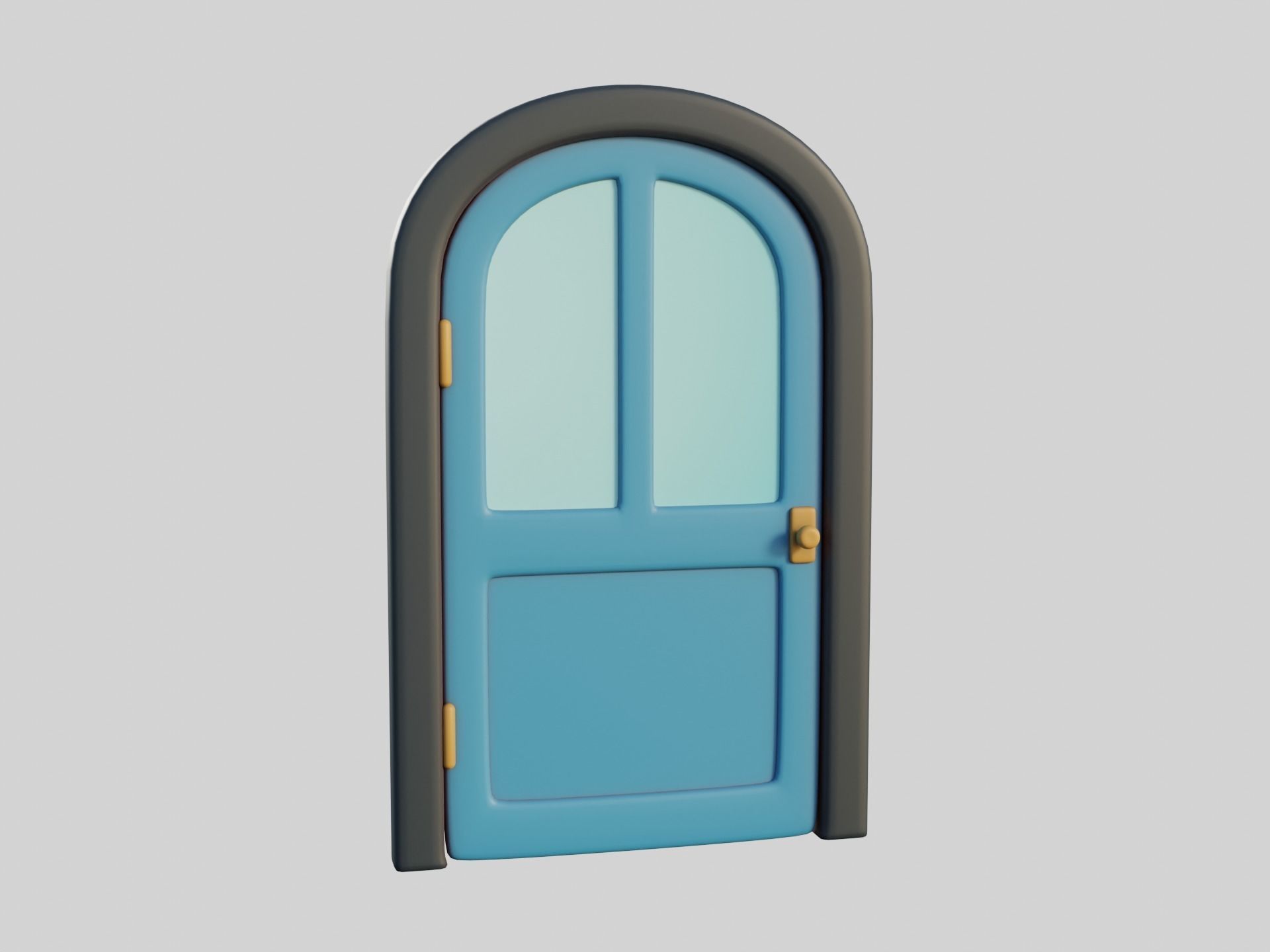 Cartoon Door 12Ga 3D model_5
