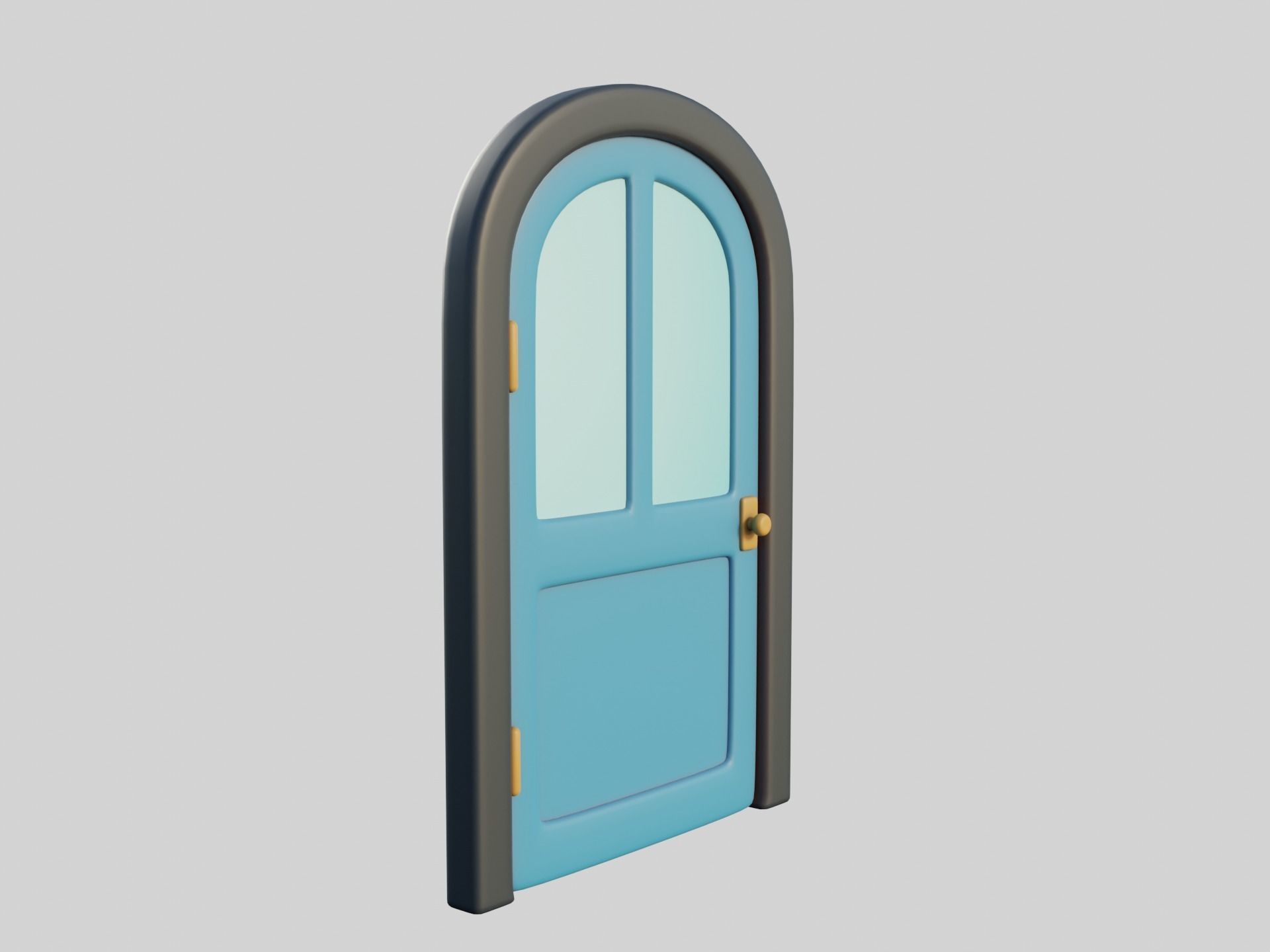 Cartoon Door 12Ga 3D model_6