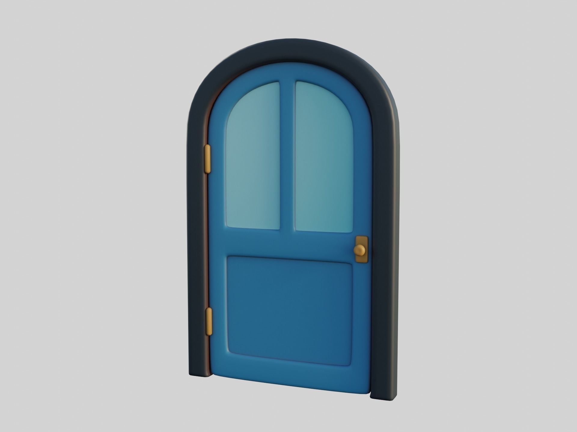 Cartoon Door 12Ga 3D model_4