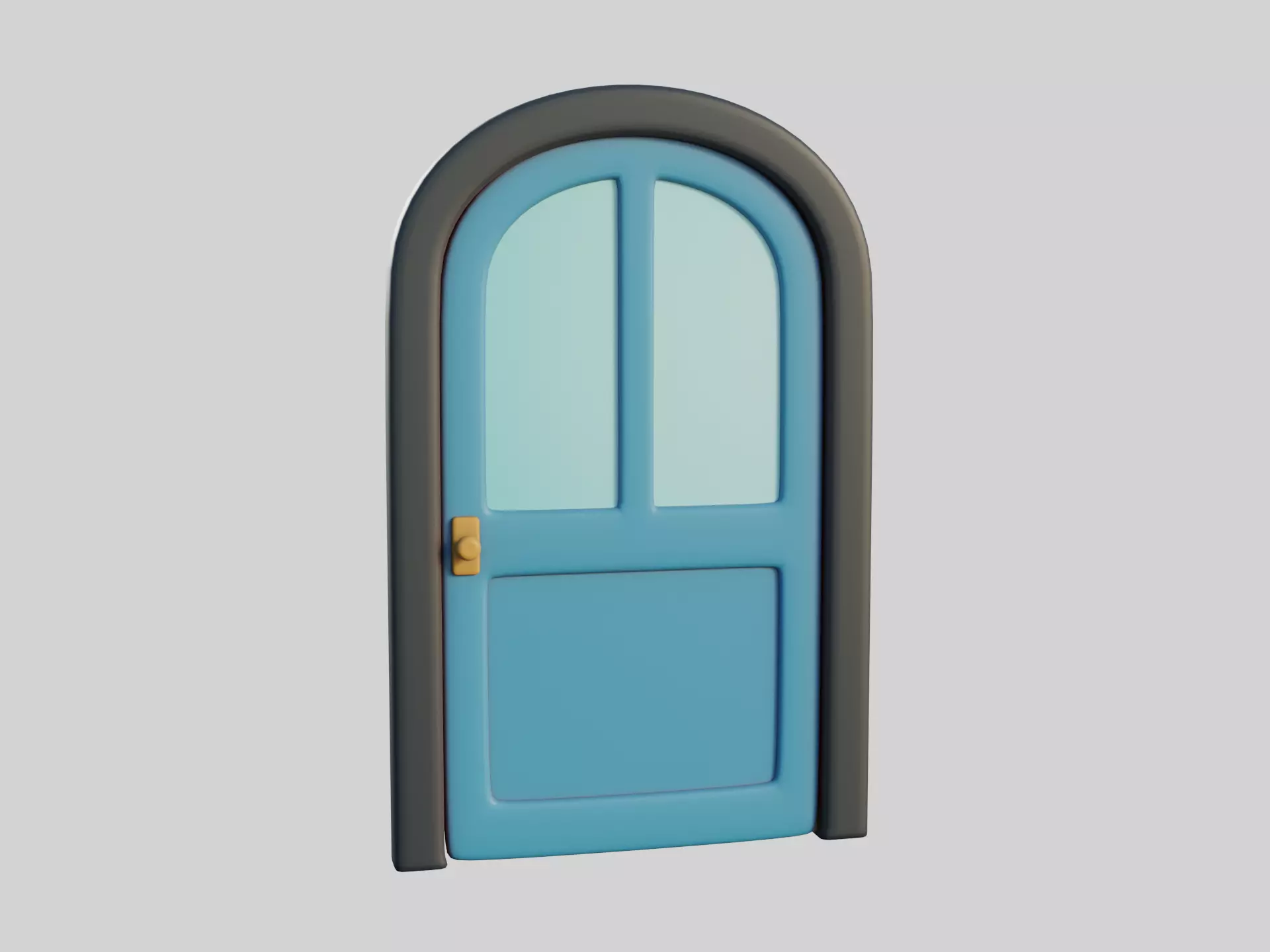 Cartoon Door 12Ga 3D model_0