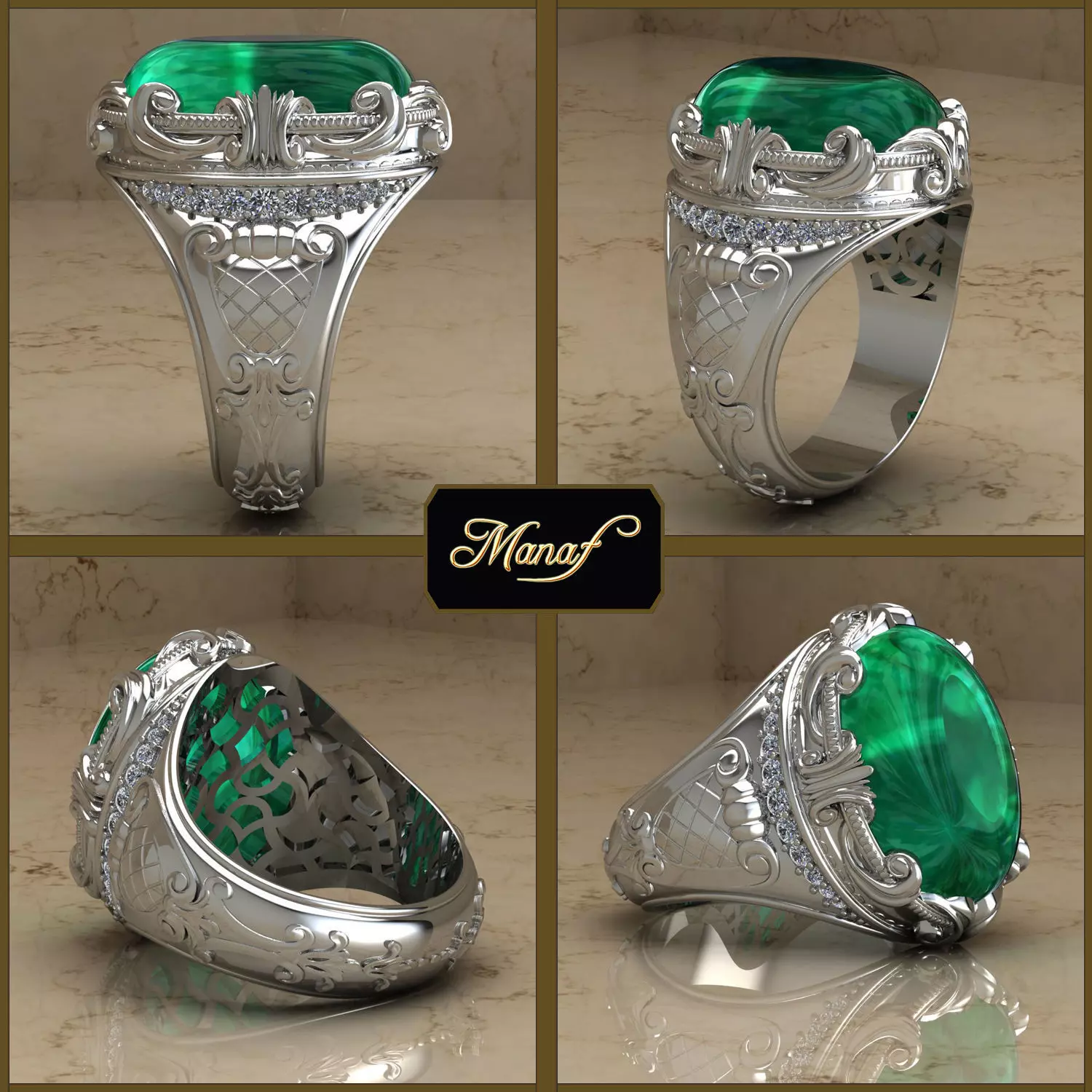 Mens ring STL 3D print model_0