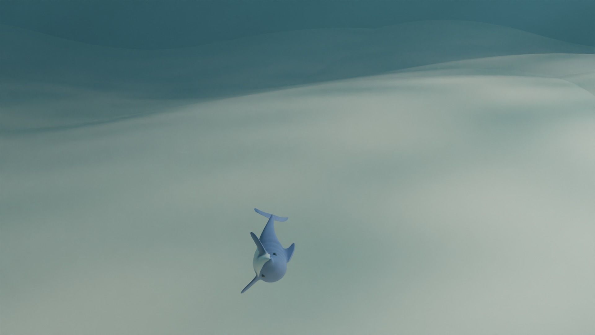 Animated Cartoony Dolphin Low-poly 3D model_2