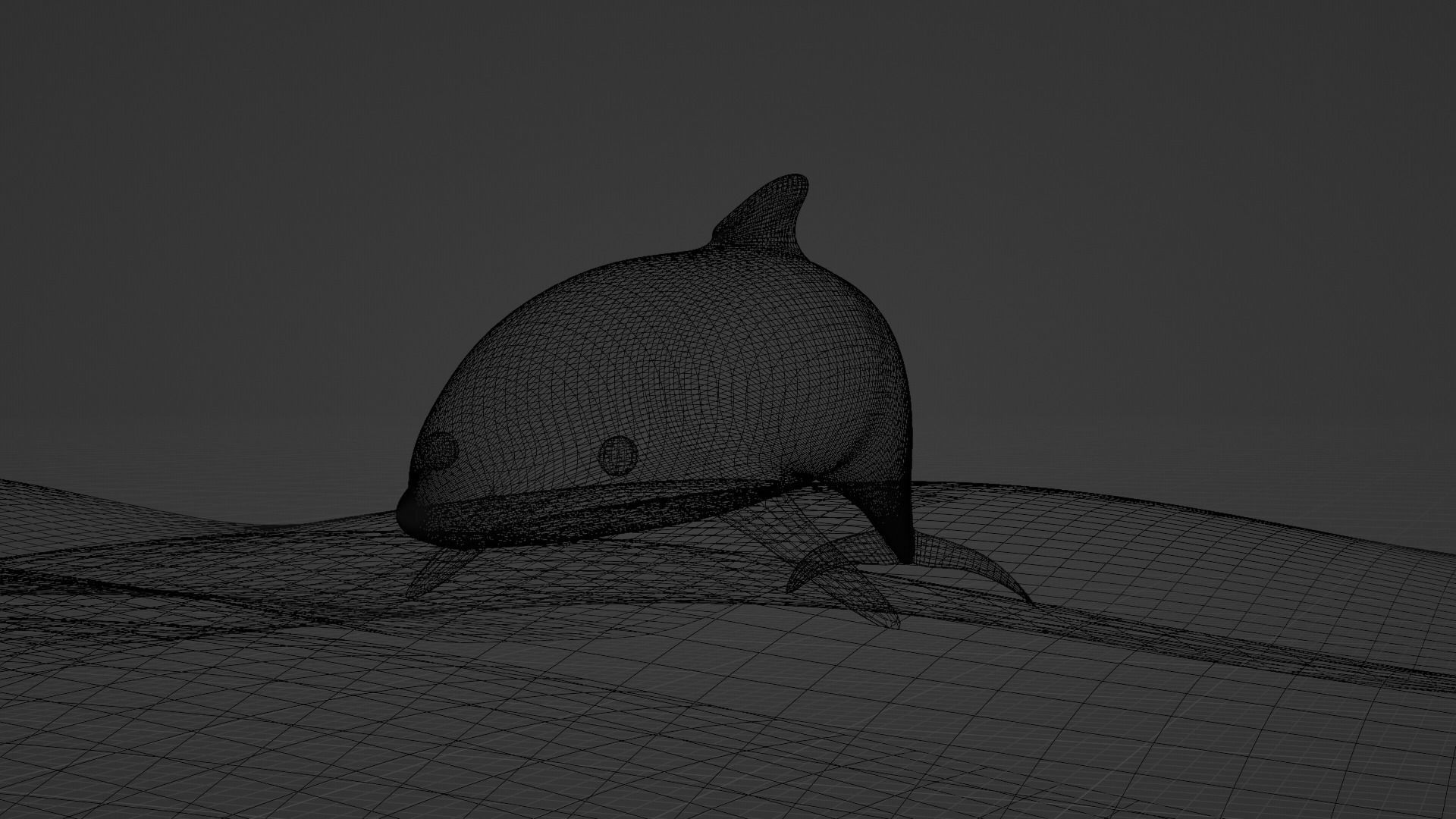 Animated Cartoony Dolphin Low-poly 3D model_1