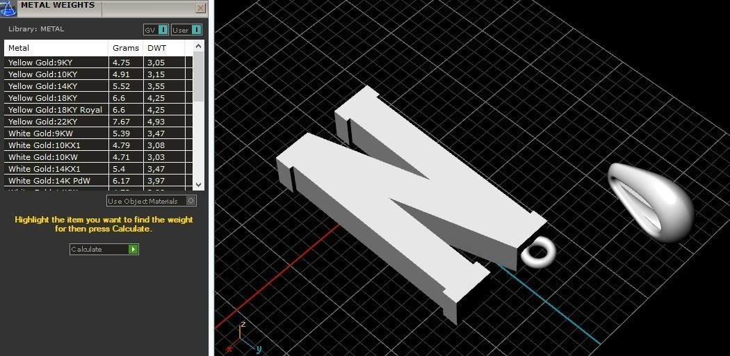 Pendant letter N Model 1544 3D print model_7