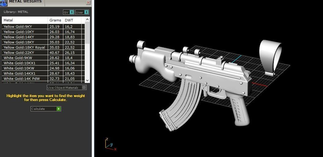 Pendant in the form of an assault rifle Model 1558 3D print model_8