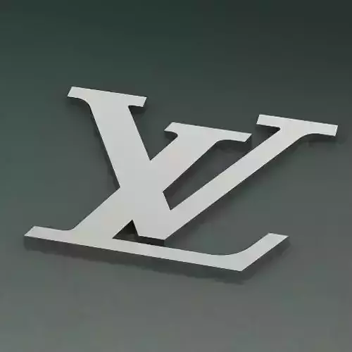 Pendant with letters L V Model 1555